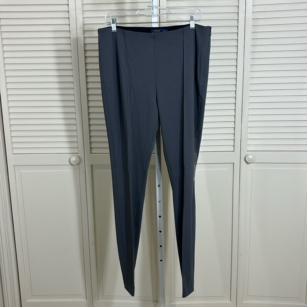 NWT Polo Ralph Lauren Slim Ponte Seamed Stretch Pants in Gray XL